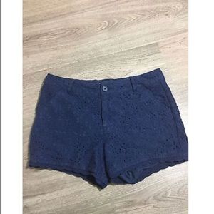 Cherokee blue lace shorts